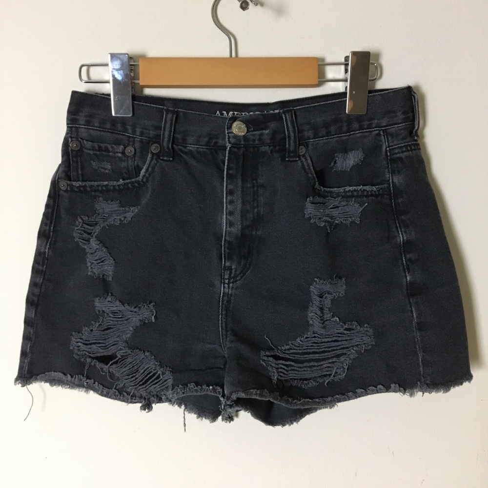 American Eagle Outfitters Black Mom Shorts Size: 2